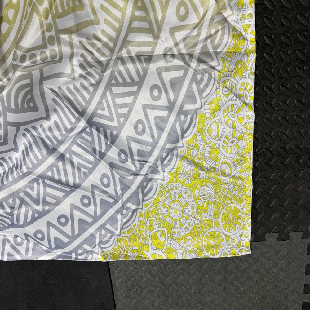 Yellow, Grey and White Mandala Tapestry